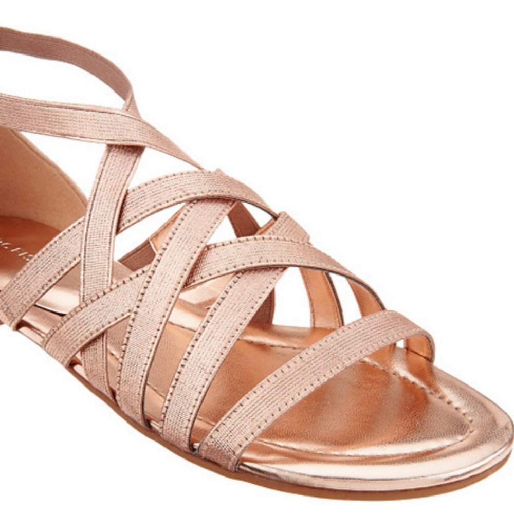 Marc Fisher Pink Stretch Strap Sandals